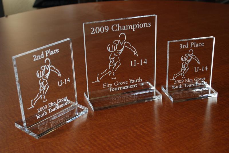 Set of 3 Boys Basketball Award Trophy